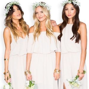 Show Me Your Mumu Heather Chiffon Halter Gown