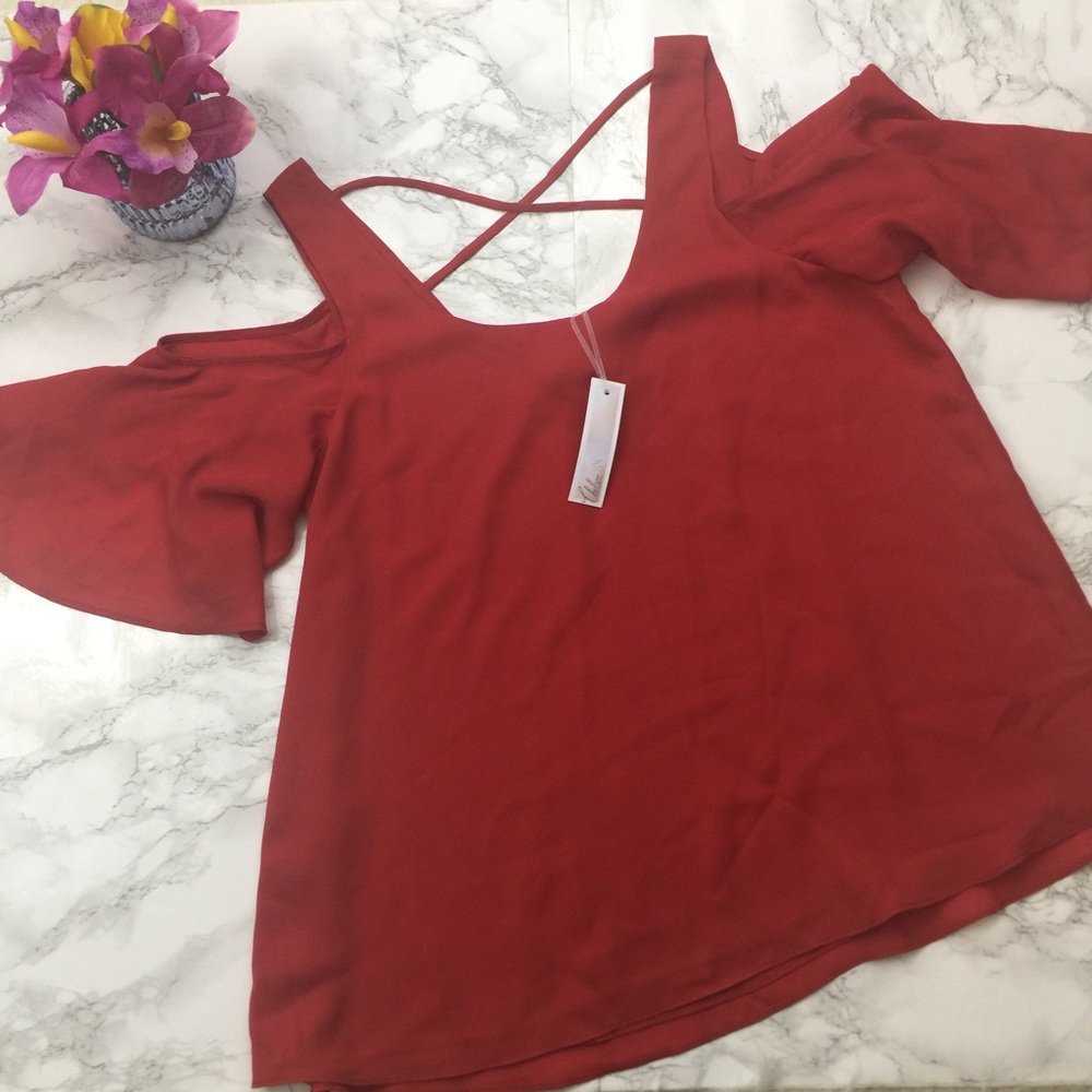 Chelsea Cold Shoulder Hot Pink Long Sleeve Top