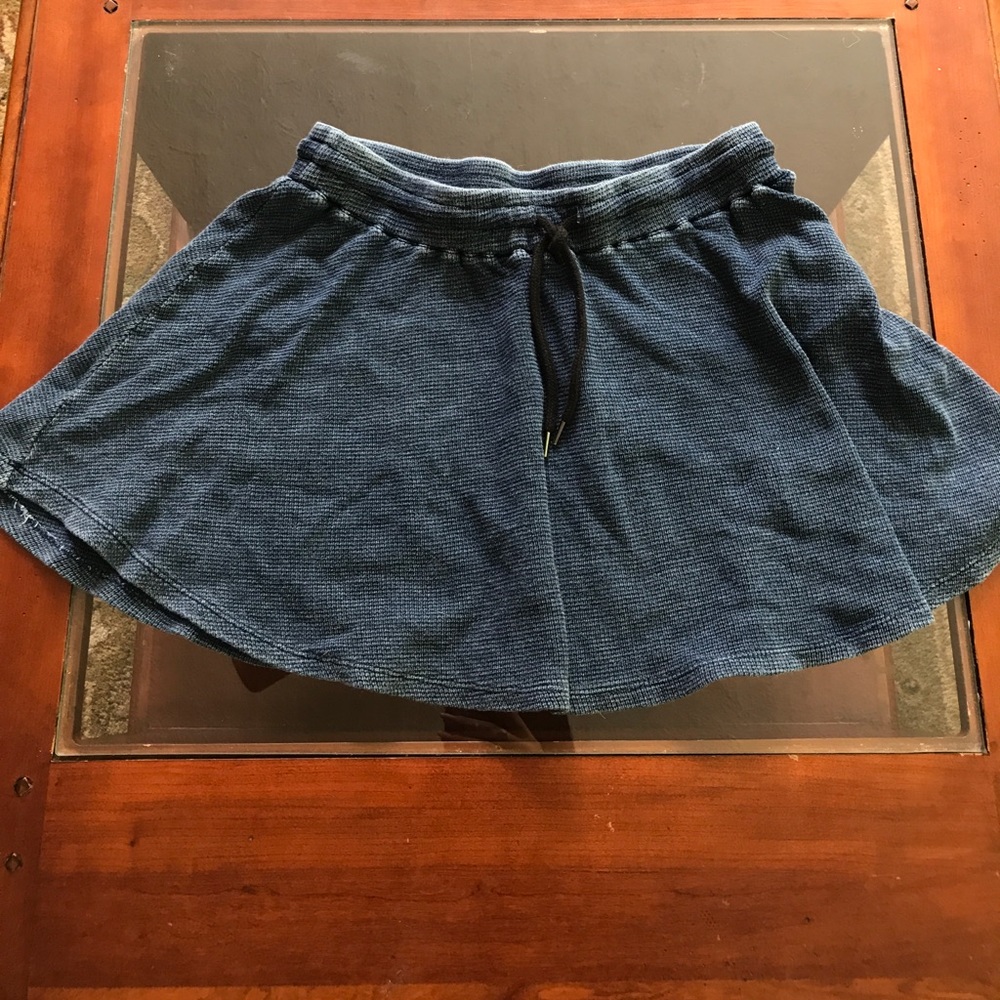 Soft fake-denim skirt