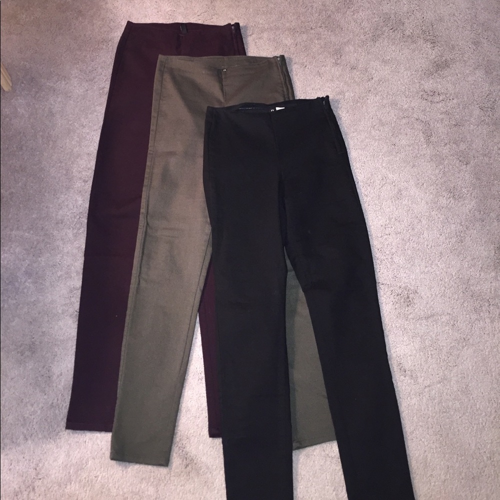 3 pairs of skinny leg work/ dress pant from H&M