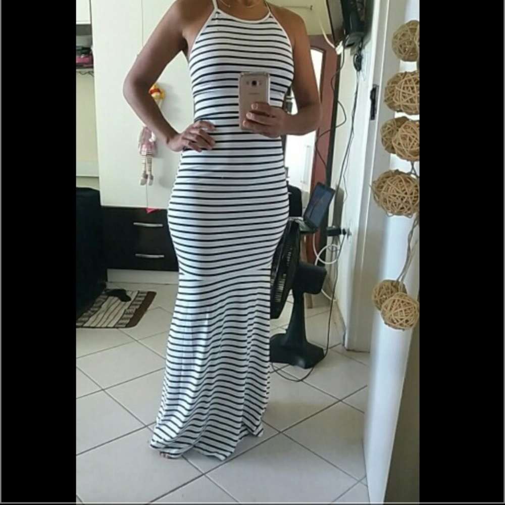 Stripe maxi dress