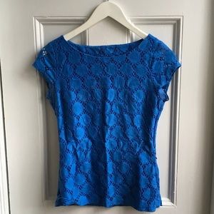 Banana Republic Blue Lace Top