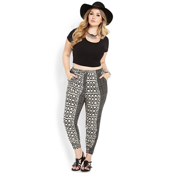 Forever 21 Pants - F21+ Tribal Print Joggers