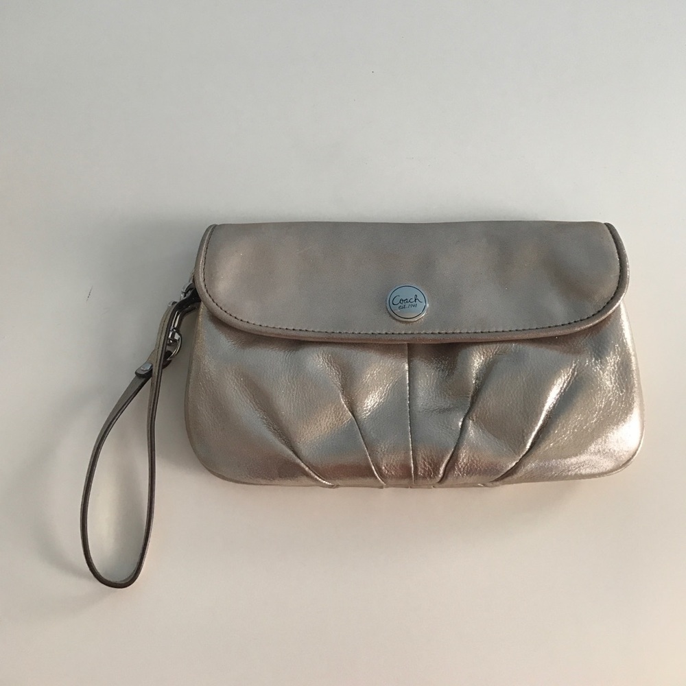 Coach Metallic Gold Wristlet