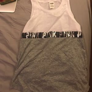SOLD ON MERCARI VS PINK Tank top with sequin
