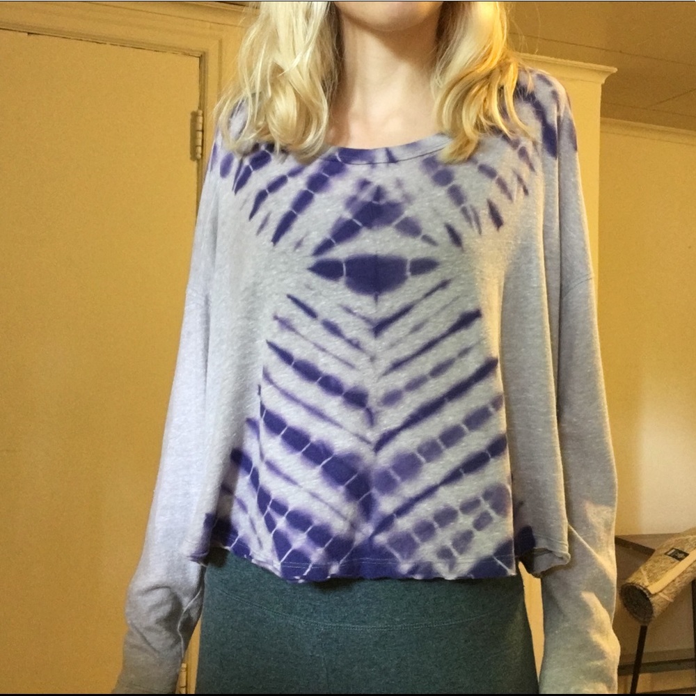 FREE PEOPLE DOLMAN TIE DYE TOP