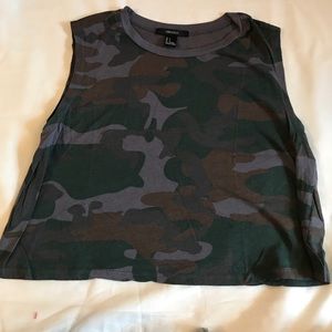 Forever 21 Camouflage Crop Top