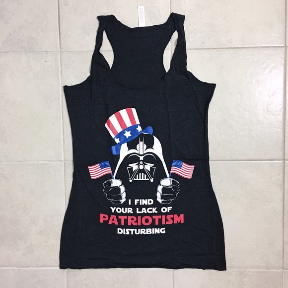 Tops Nwot Funny Tank Top Patriotism Vader American Flag Poshmark
