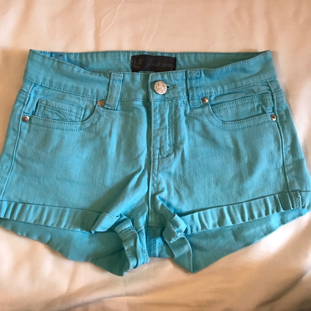 Light Blue FN Denim Shorts