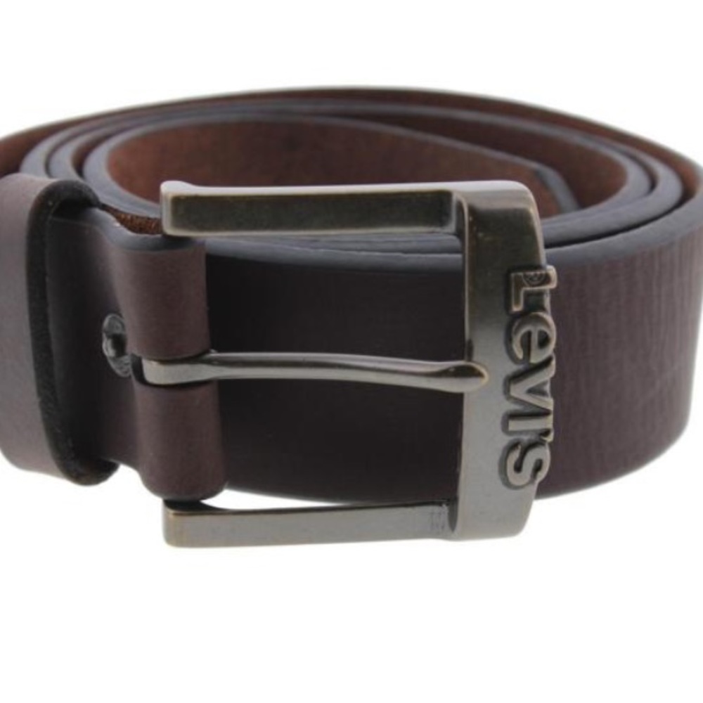 levi's leather logo belt, black color