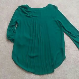 Emerald Green Pleated Top