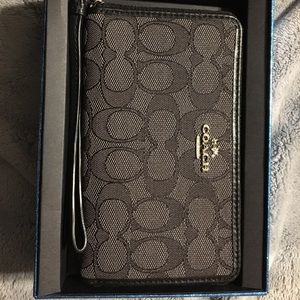 Black coach wristlet