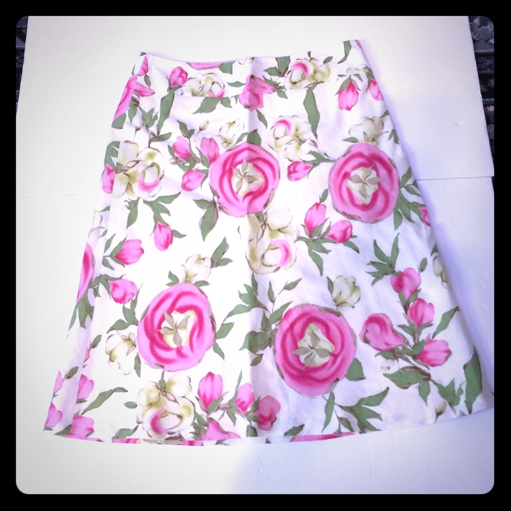 Ann Taylor Loft Linen and Rayon Skirt