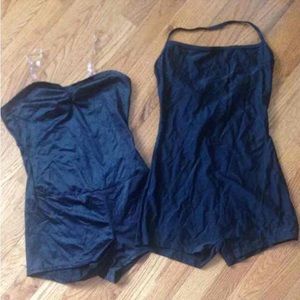 Set of 2 Black Unitards