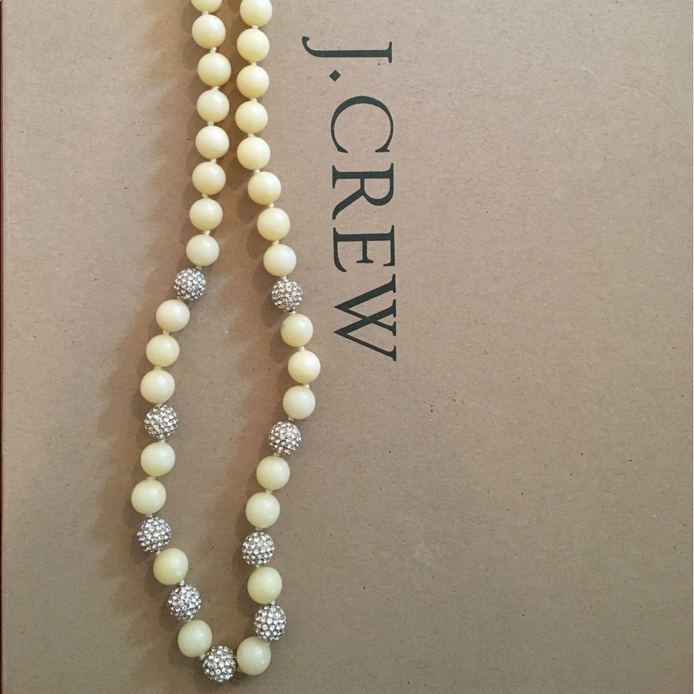J.Crew Stone Bead & Crystal Necklace