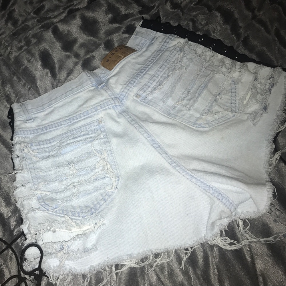 CoalNTerry lace up cutoff shorts