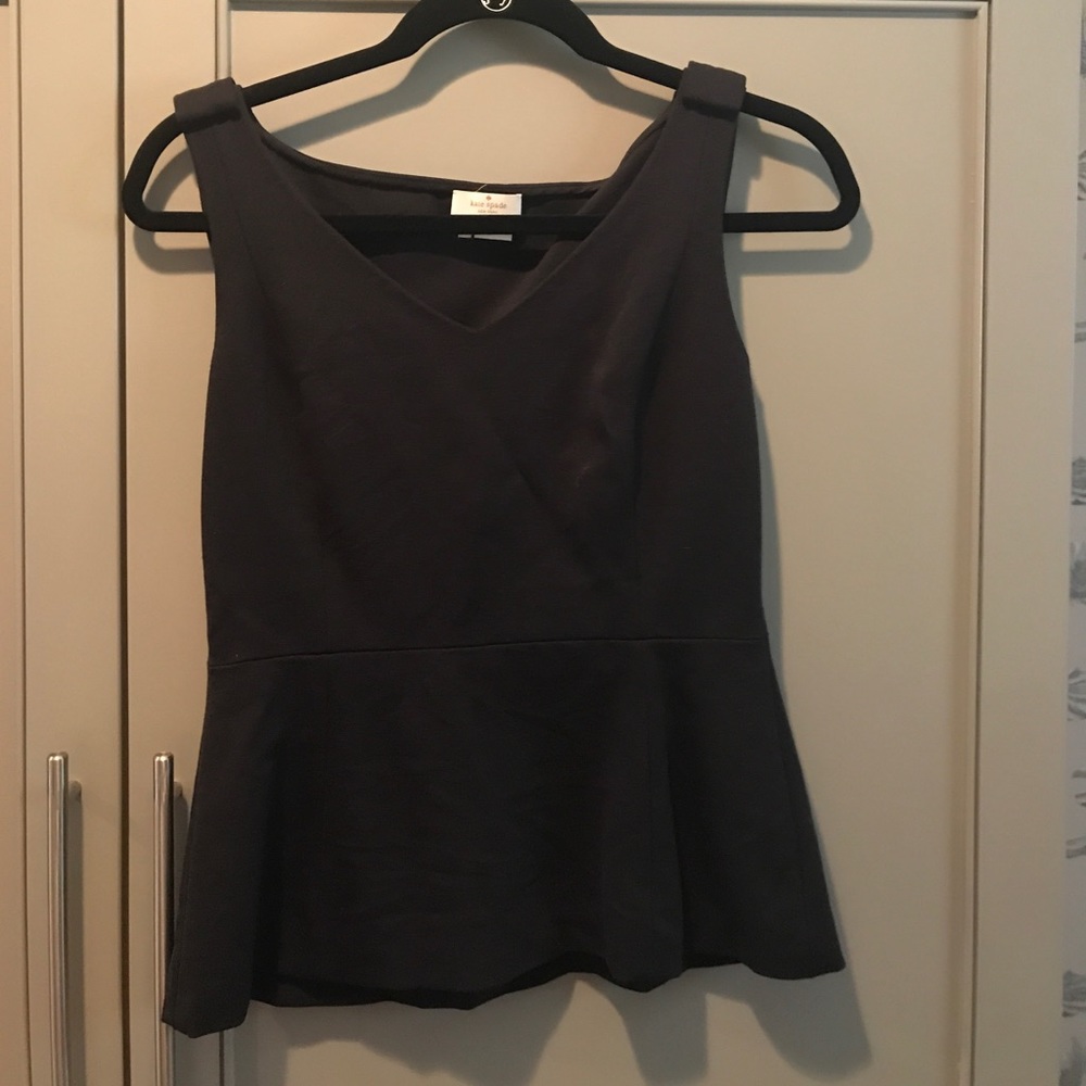 Black kate spade peplum top