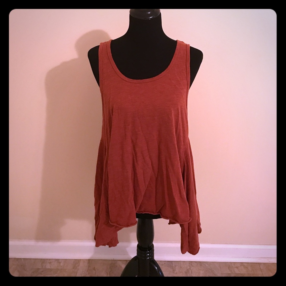 Chic rust flowy tank top