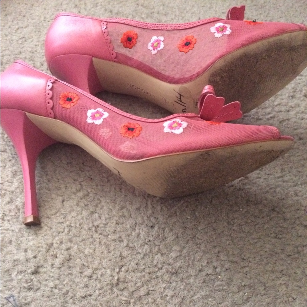 BCBG  Leather Girls Peep Toe 👠💯 - Picture 5 of 5
