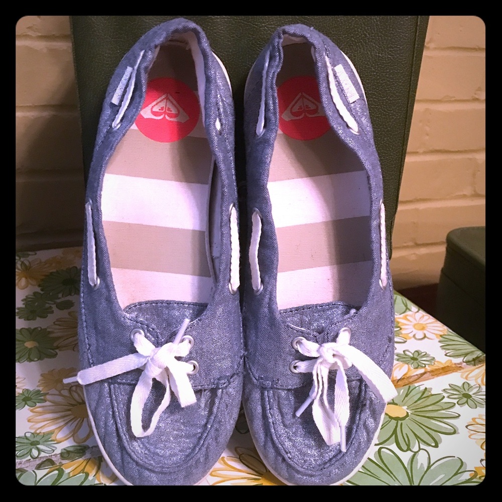 Adorable Roxy Ahoy Sparkle Blue Boat Shoes