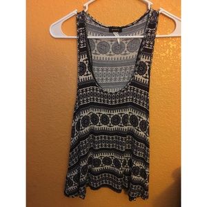 Patterned Racer back tank