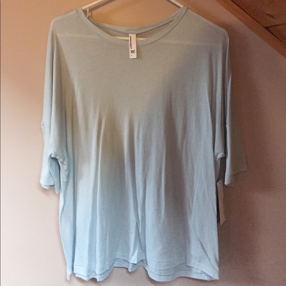 light blue tee