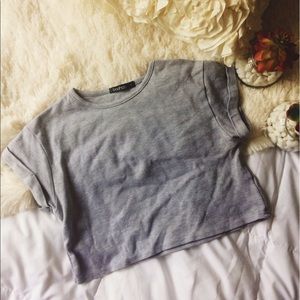 Gray Crop Top