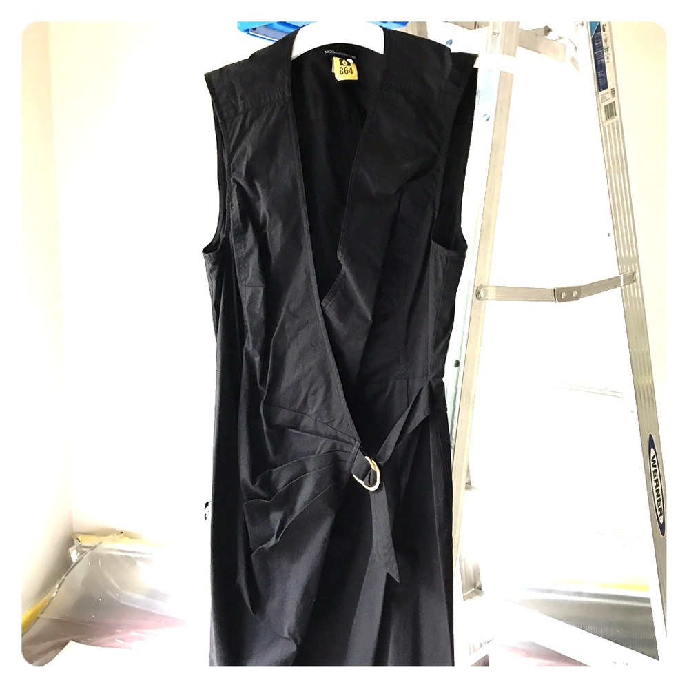 Black wrap dress