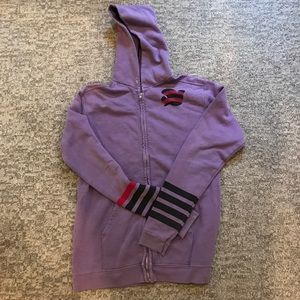 Free City purple zip up hoodie