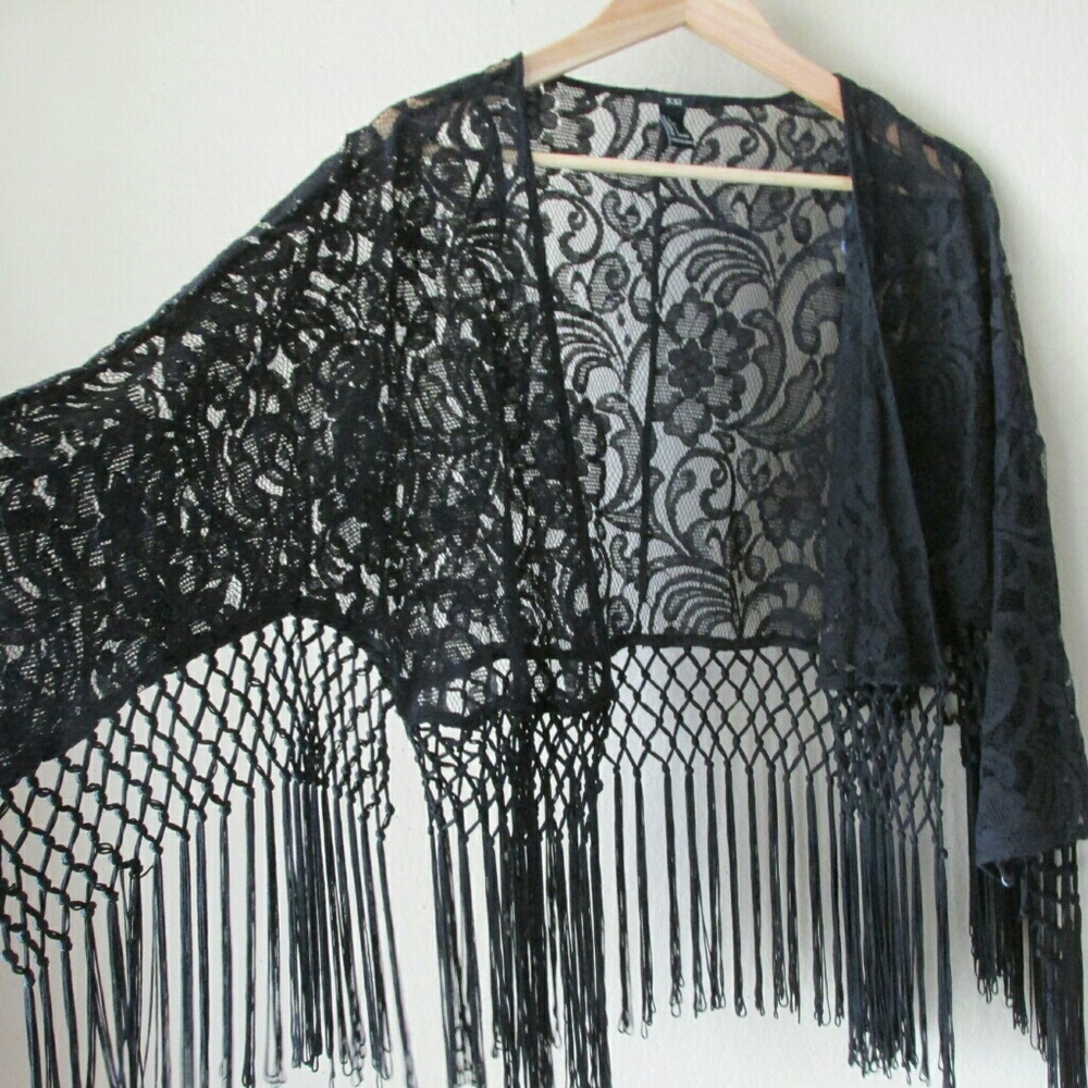Forever 21 Fringe Kimono Size L Boho Blouse