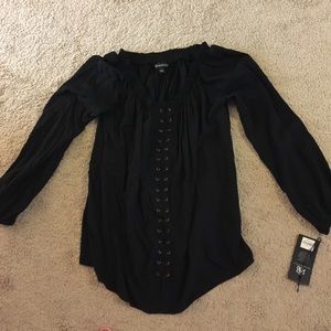 Black long sleeve top