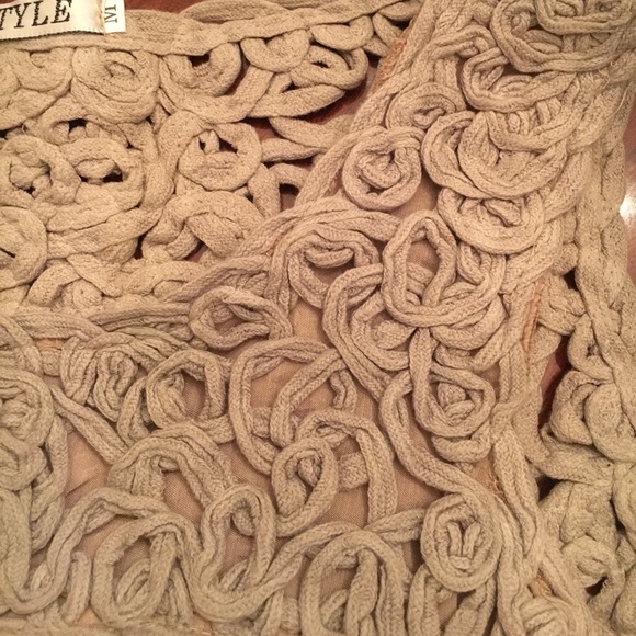 🍂Taupe bubble dress Crochet details  sm m lg, xlg - Picture 4 of 4