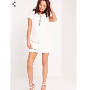 Missguided Silky Tie up Dress