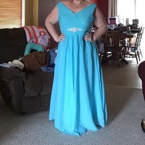 Plus Size Aqua Dress/Gown