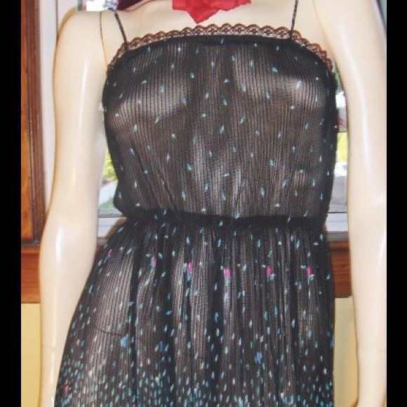 VTG DISCO-meets-BOHO Floral Border Print Dress - Picture 4 of 8