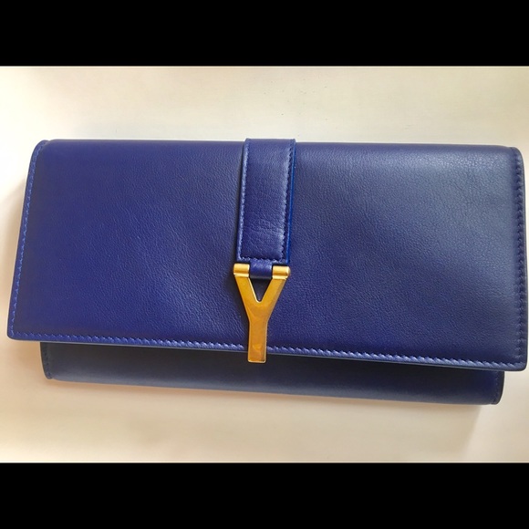 New Saint Laurent Blue Y Wallet - Picture 4 of 8