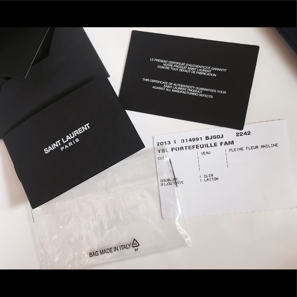 New Saint Laurent Blue Y Wallet - Picture 5 of 8