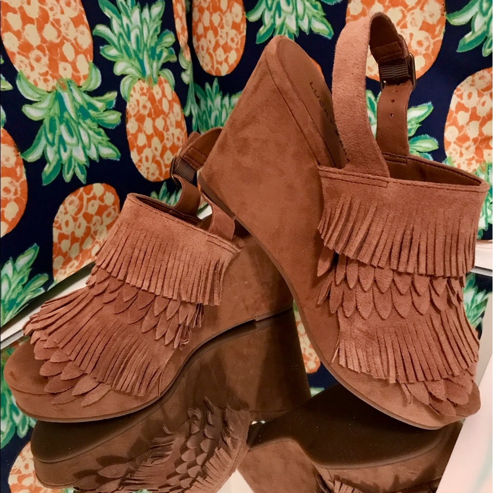 Size 7.5 Lucky Brand Wedges