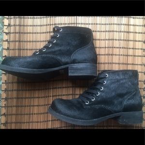 Sam Edelman Black  Laced Ankle Boots - Booties.