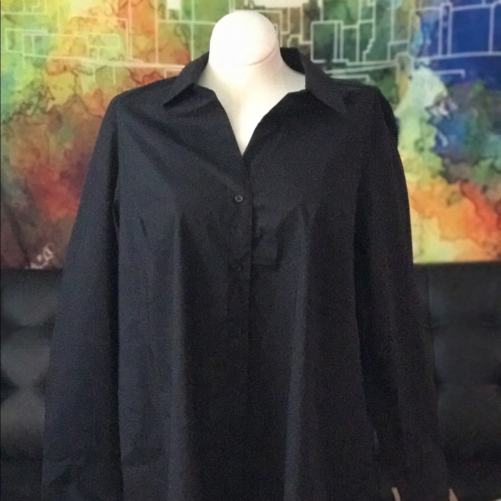 Lane Bryant Black Dress Shirt