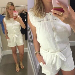Loft White Lace Romper