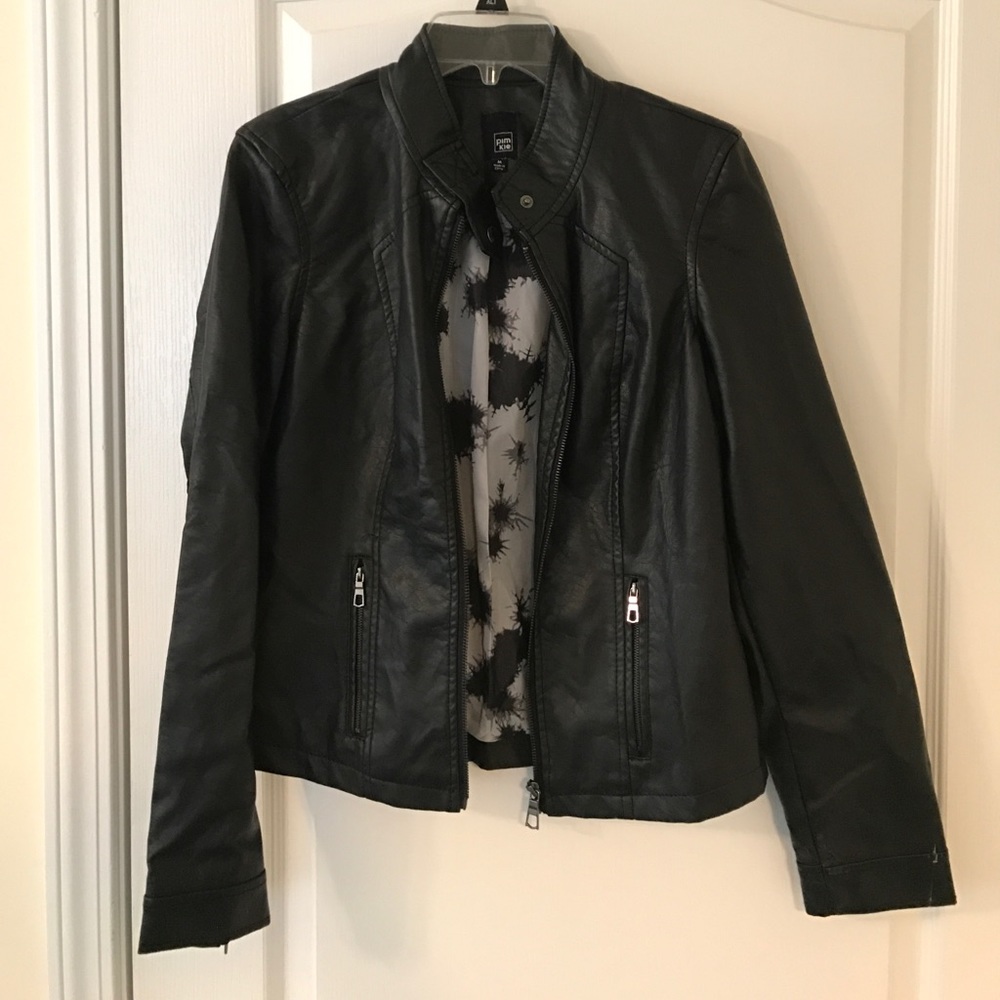 Black leather jacket