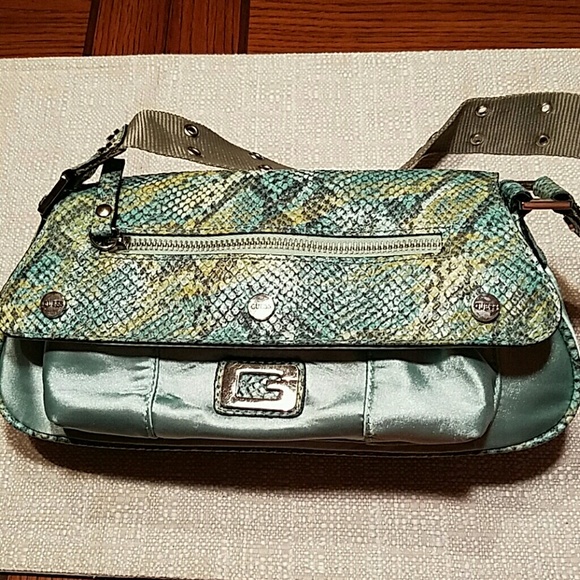 guess mint green handbag