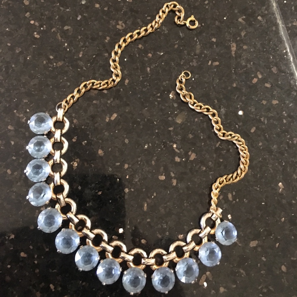 Antique blue stone choker