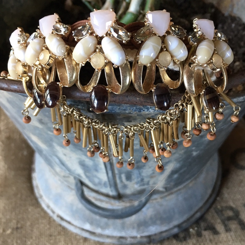 Anthropologie Braided Blooms Bib Necklace