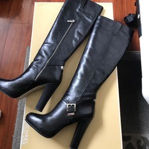 Knee high black boots