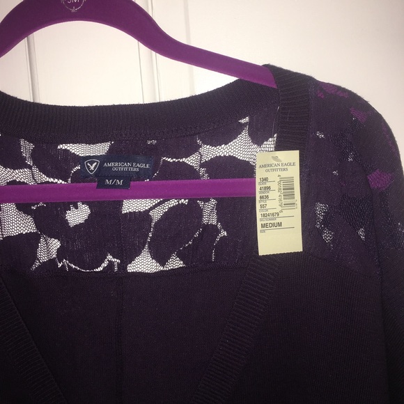 Purple American Eagle Women's Cardigan, Medium - Picture 3 of 3