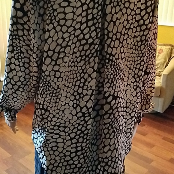 INC Black & White Blouse - Picture 2 of 3