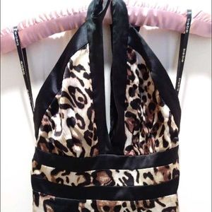 ⚡️3HR SALE⚡️Leopard Bebe Silk Maxi Dress