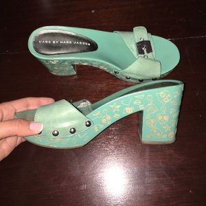 Marc by Marc Jacobs teal sandals